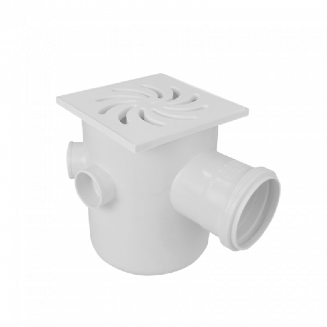 Caixa Sifonada com Porta Grelha 150x185x75mm Amanco 20771