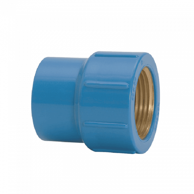 Luva Azul 20mmx1/2'' Soldável com Bucha em Latão Amanco 11750