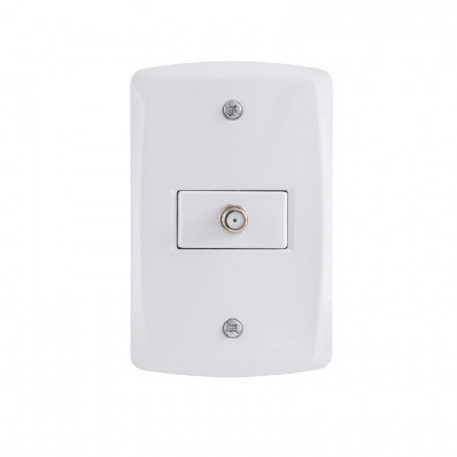 Tomada TV/SAT Coaxial 4x2 Tramontina Lux²