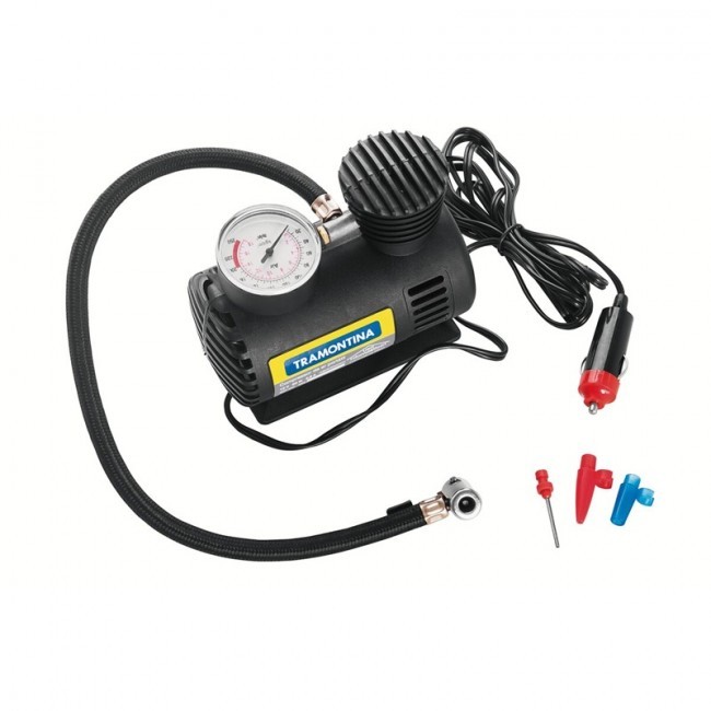 Compressor de Ar Portátil Tramontina 300 PSI 12V para Carros 50W