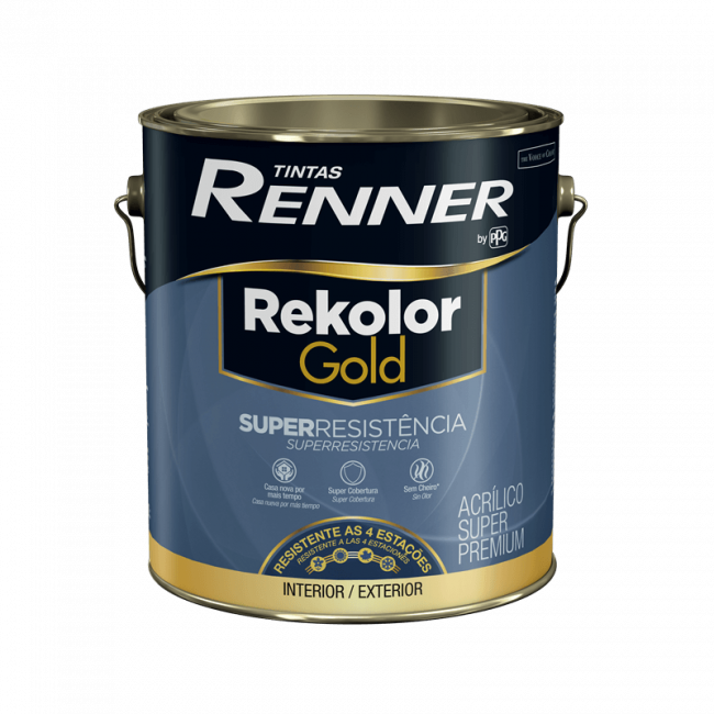 Tinta Acrílica Rekolor Gold Superresistência Branco Semibrilho 3,2L - Renner