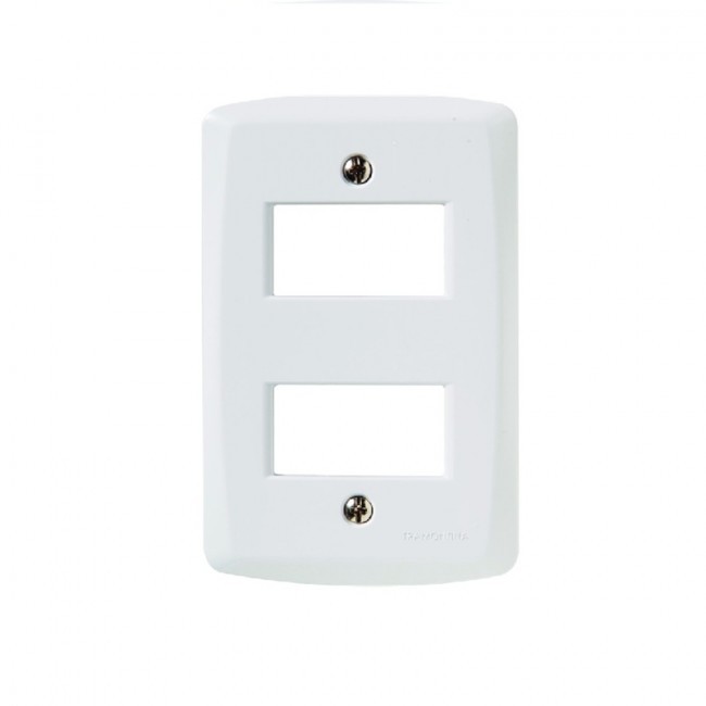 Placa 2 Postos Afastados 4x2 Tramontina Lux²