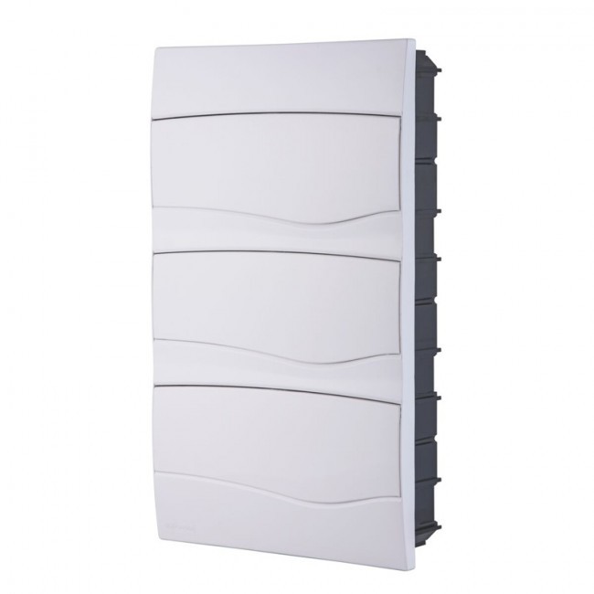 Quadro de Distribuição de Embutir 36 DIN ou 24 NEMA Tramontina com Porta Branca