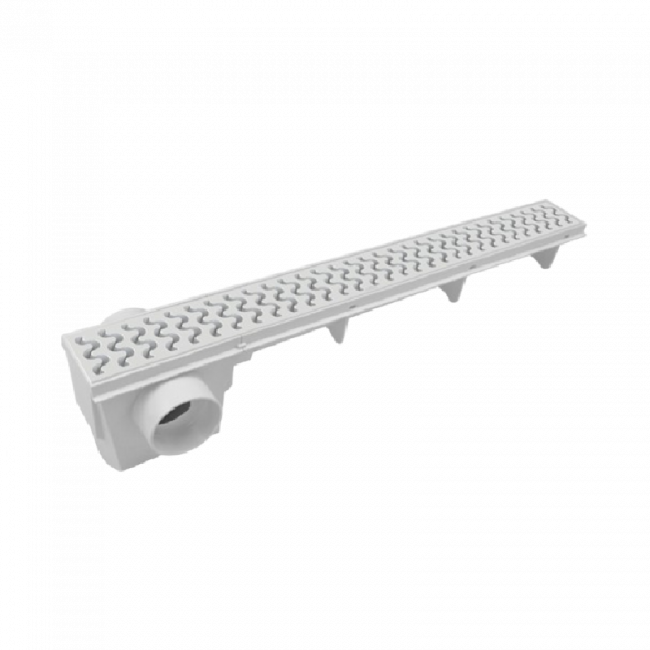 Ralo Linear Sifonado com Grelha 90cm Branco Amanco 21493