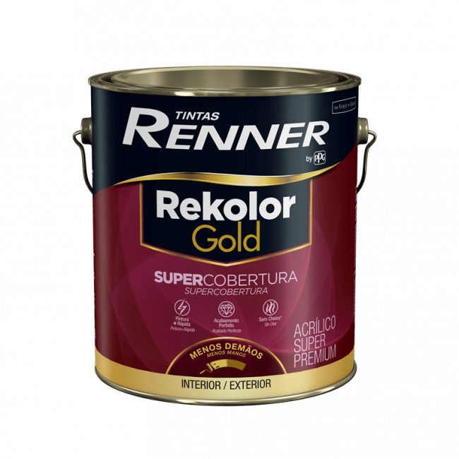 Tinta Acrílica Rekolor Gold Supercobertura Branco Fosco 3,2L - Renner