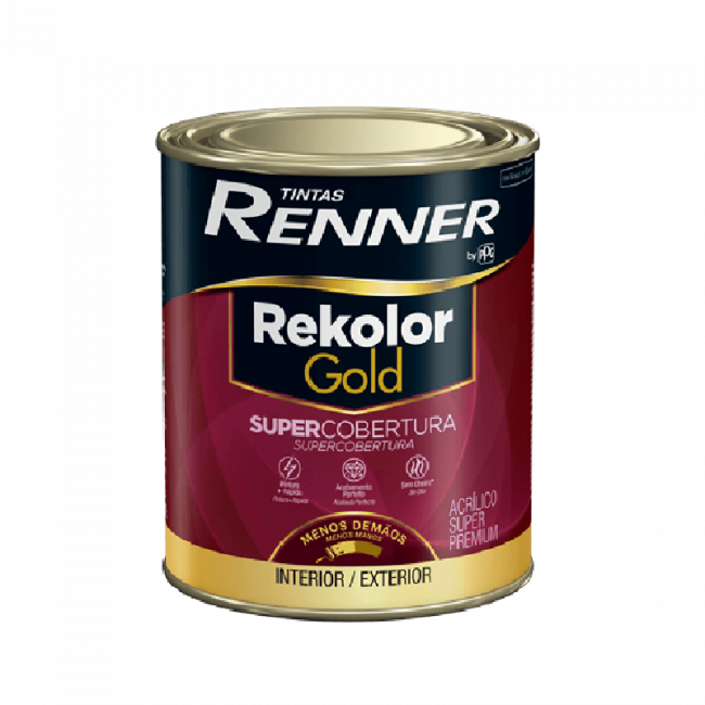 Tinta Acrílica Rekolor Gold Supercobertura Branco Fosco 0,8L - Renner