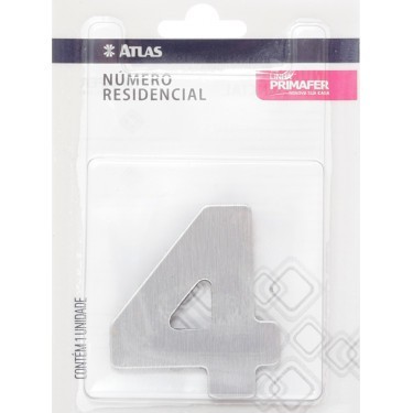 Número Residencial Prata Astra