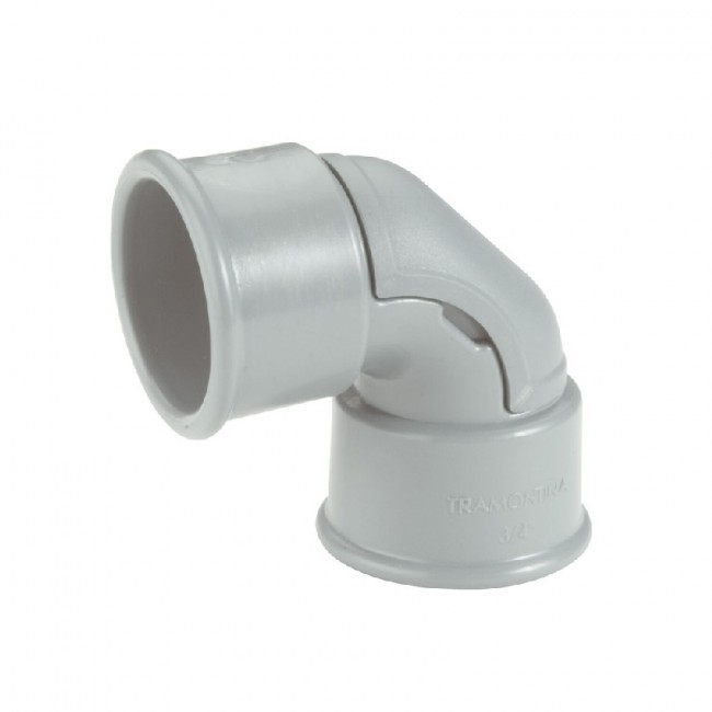 Cotovelo 90° com Janela para Inspeção 1" Tramontina Cinza