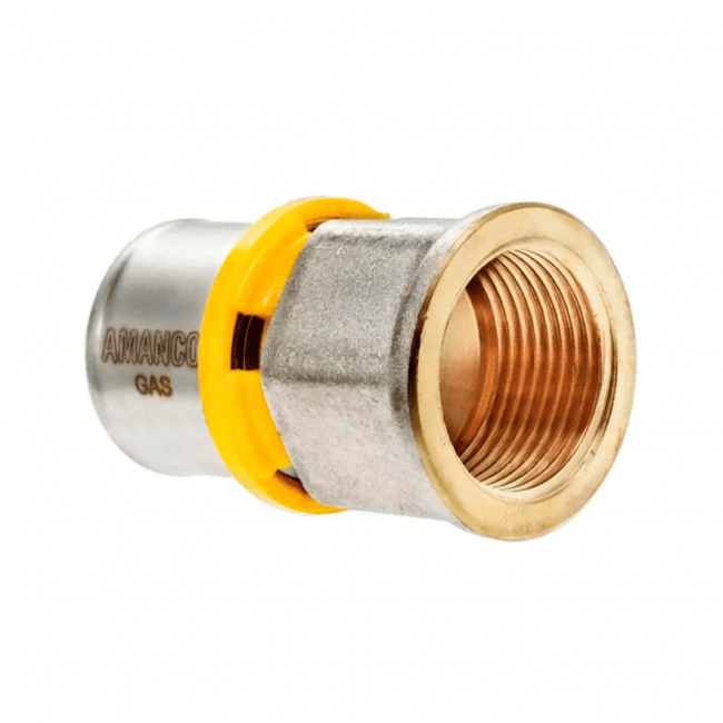 Conector Fixo Fêmea Multicamada para Gás 20mm x 1/2" Amanco 97608