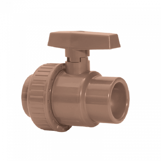 Registro Esfera com União Marrom Soldável 20mm Amanco 11792