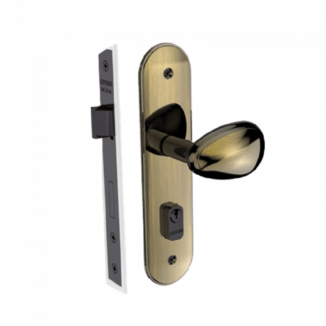 Fechadura Bora Golf Externa Antique Brass Soprano