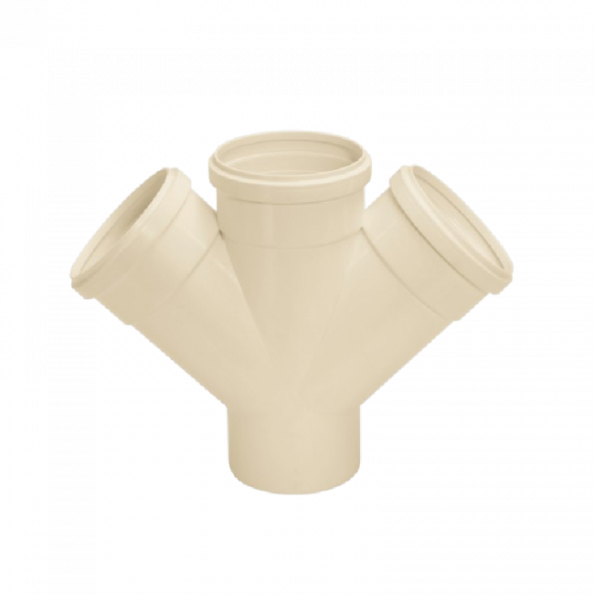 Junção Dupla 75mm para Esgoto Série Normal Amanco 11693