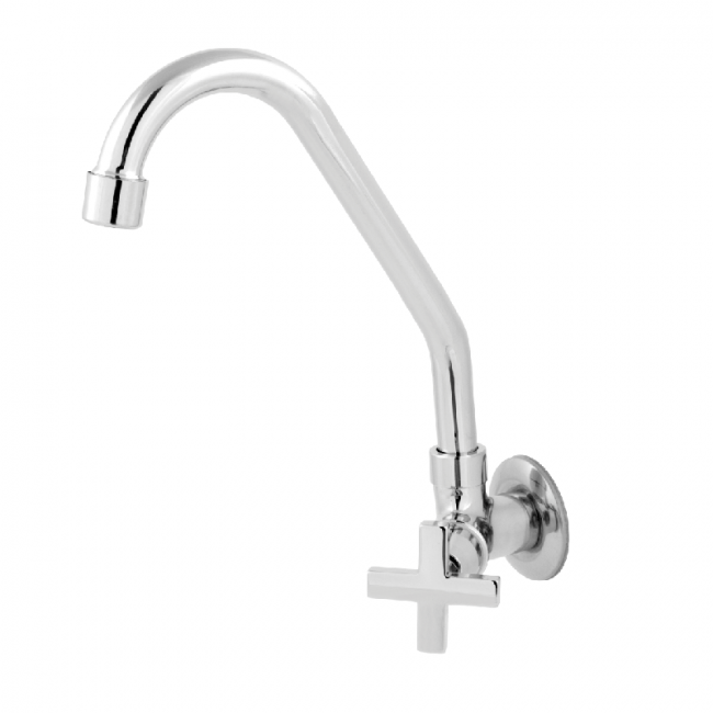 Torneira Greta de Parede Bica Móvel Tubo Alto Fort