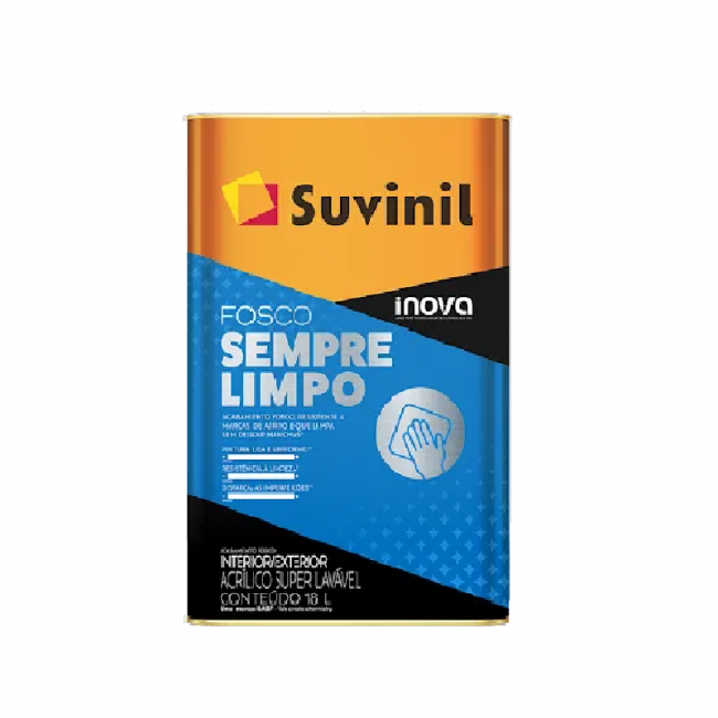 Tinta Acrílica Premium Fosco Sempre Limpo Branco Neve 18L Suvinil