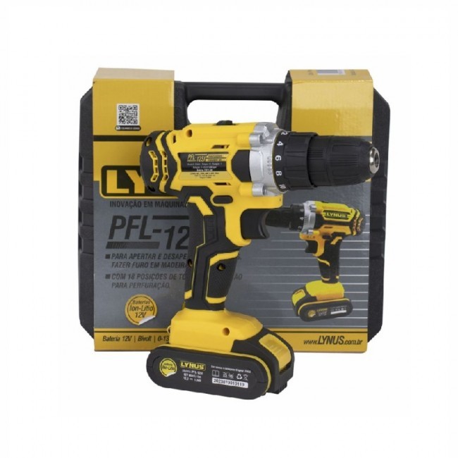 Parafusadeira sem Impacto com Maleta PFL-12SI Lynus