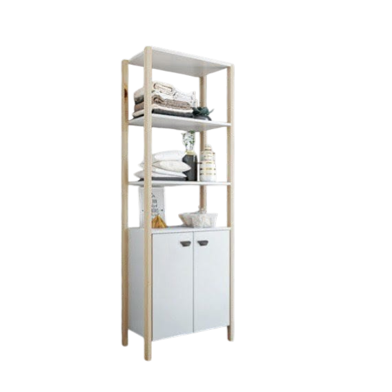 Estante Naos Natural Branco 1,70x0,60 Metro Gaam