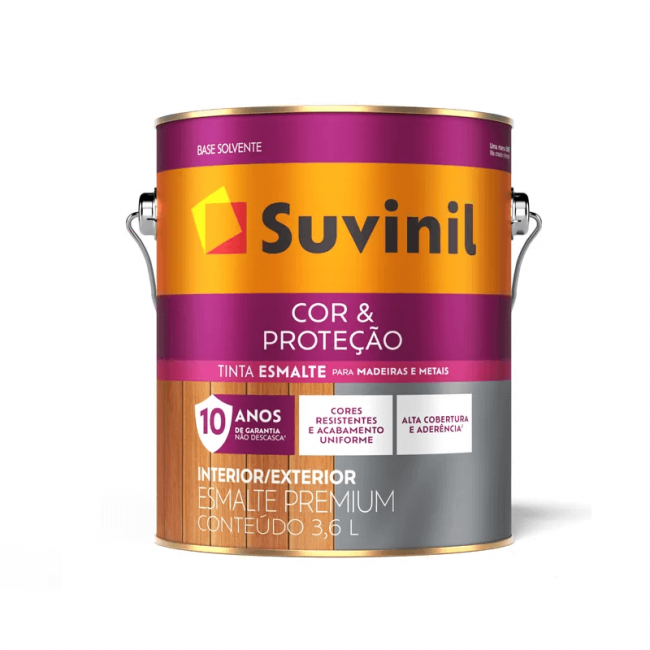 Esmalte Cor & Proteção Fosco Base Solvente 3,6L Cores - Suvinil
