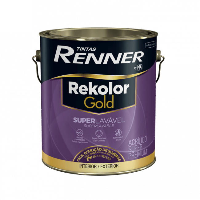 Tinta Acrílica Rekolor Gold Superlavável Branco 3,2L - Renner