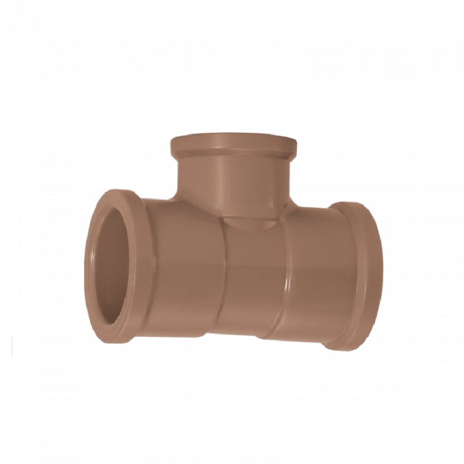 Tê de Redução 50x40mm Marrom Soldável Amanco 11827