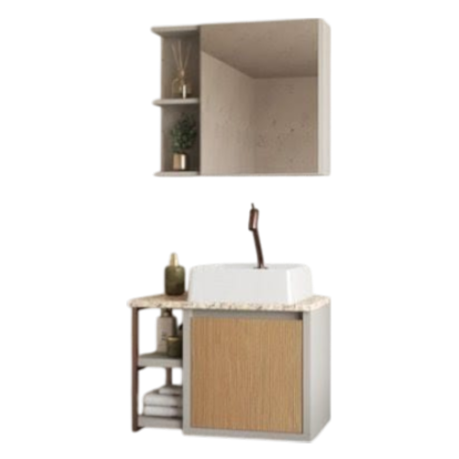 Conjunto de Banheiro Tamisa Suspenso 60cm Fendi/Biscuit Gaam