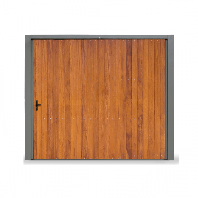 ﻿﻿Portão de madeira Chapa Lambri 300x220cm Com Porta