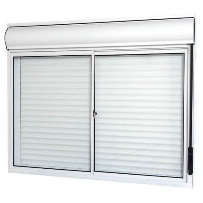 Janela de Alumínio com Persiana Integrada 2 Folhas – 150 x 120 cm | Brasil Esquadrias