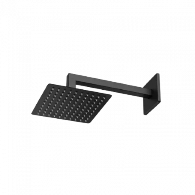 Chuveiro de Parede Cubit 65 com Cano 300 Preto Fosco Meber