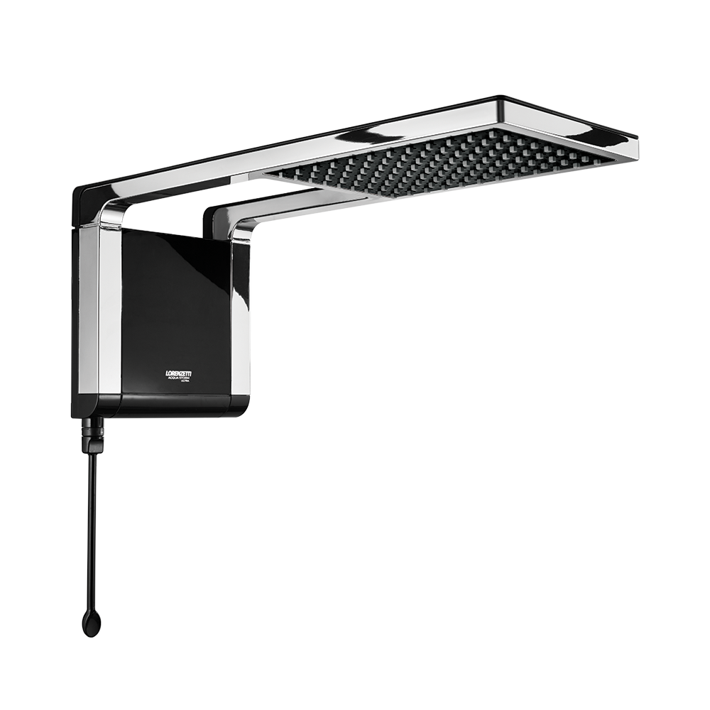 Chuveiro Acqua Storm Ultra Lorenzetti Preto e Cromado 127V 5500W