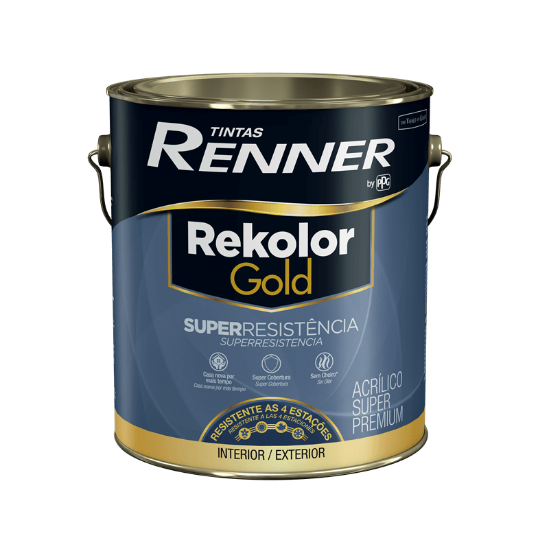 Tinta Acrílica Rekolor Gold Superresistência Branco Semibrilho 3,2L - Renner