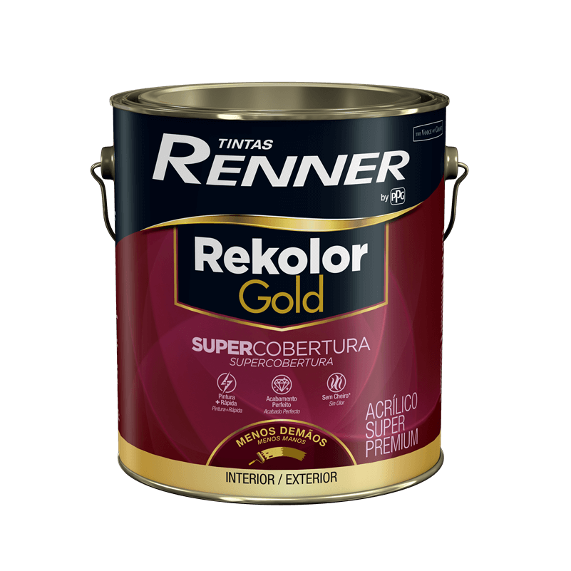 Tinta Acrílica Rekolor Gold Supercobertura Branco Fosco 3,2L - Renner