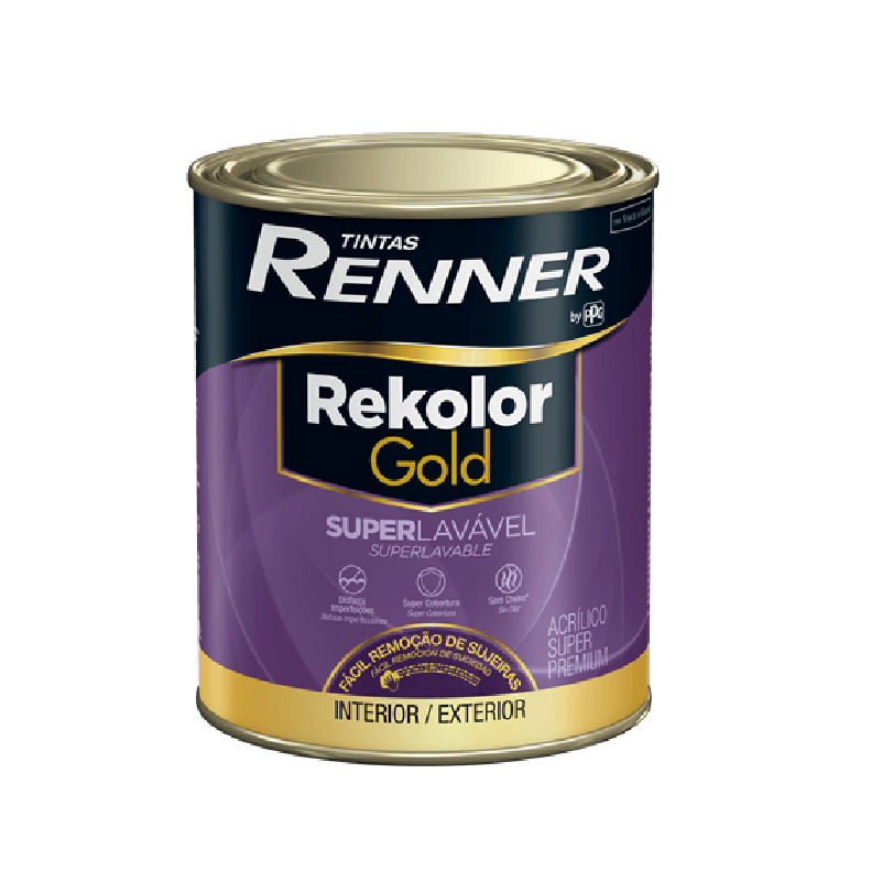 Tinta Acrílica Rekolor Gold Superlavável Branco 0,8L - Renner