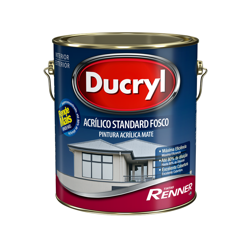 Tinta Acrílica Ducryl Fosco Cores 3,6L - Renner