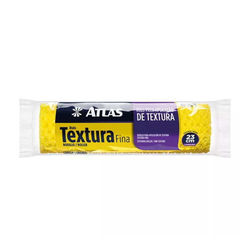 Rolo de Espuma para Textura Fina 110/75 23cm Atlas
